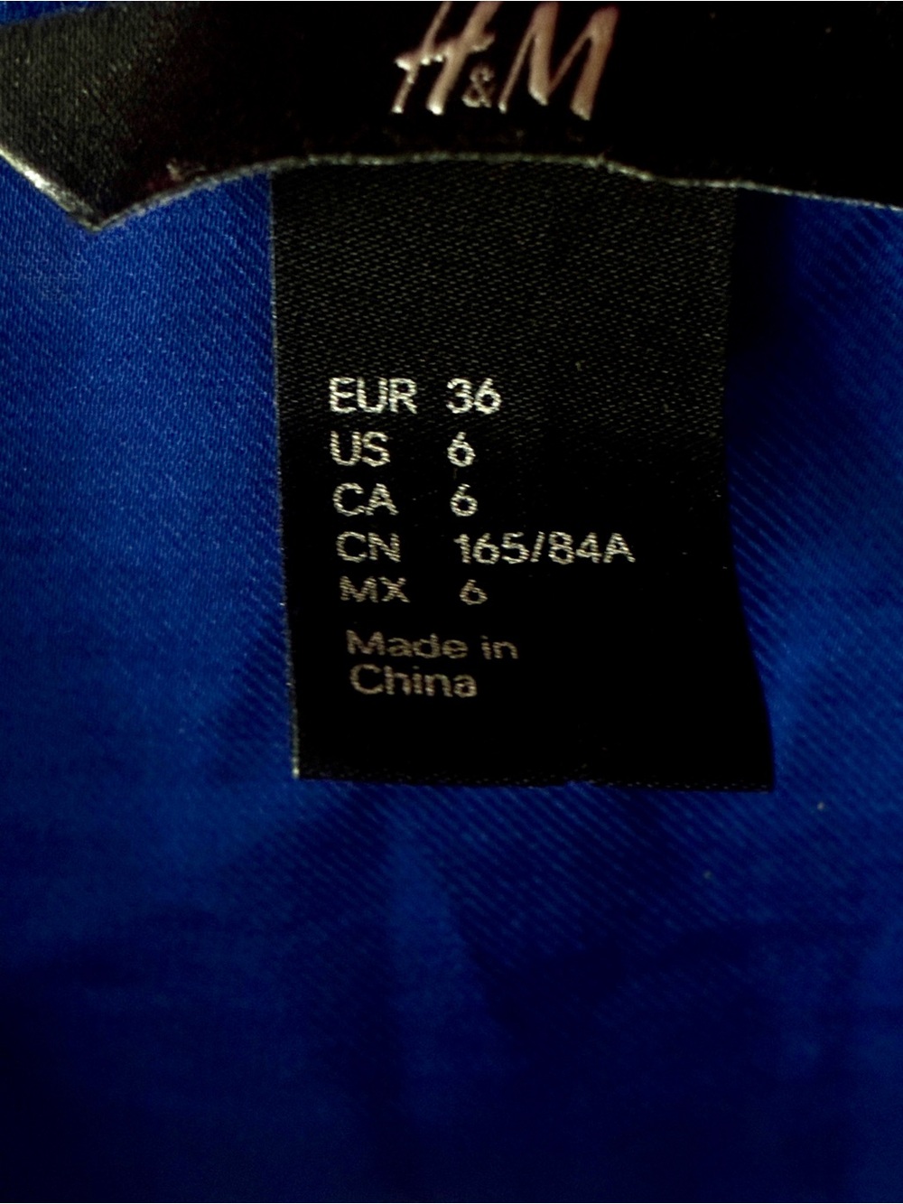 H&M Royal Blue Sleeveless Zip-Front Midi Dress - Picture 4 of 4